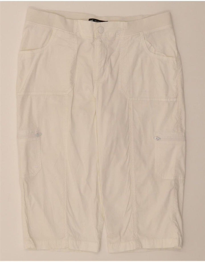 LEE Womens Relaxed Fit Bermuda Shorts US 14 XL W34 White Cotton Vintage Lee and Second-Hand Lee from Messina Hembry 