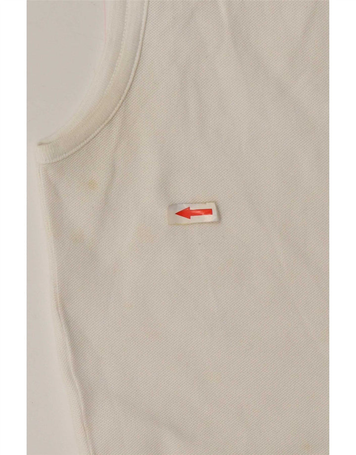 Colete feminino Lacoste tamanho superior 40 algodão branco médio