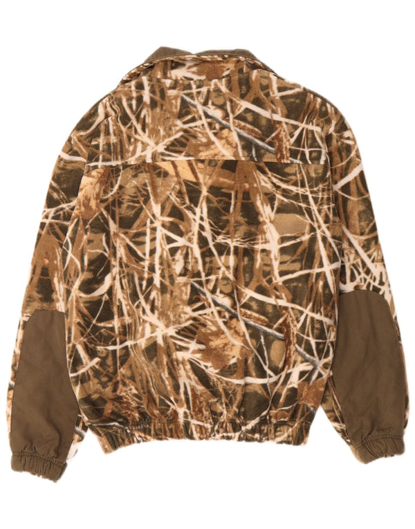 Poliéster cáqui pequeno da camuflagem do Reino Unido 36 do velo dos homens do vintage