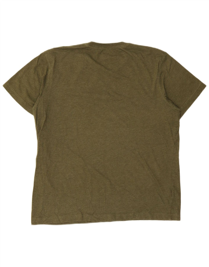 Camiseta masculina EDDIE BAUER Top XL de algodão cáqui