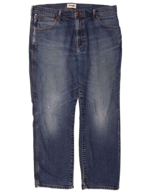 Wrangler Masculino Texas Straight Jeans W36 L30 Azul Algodão