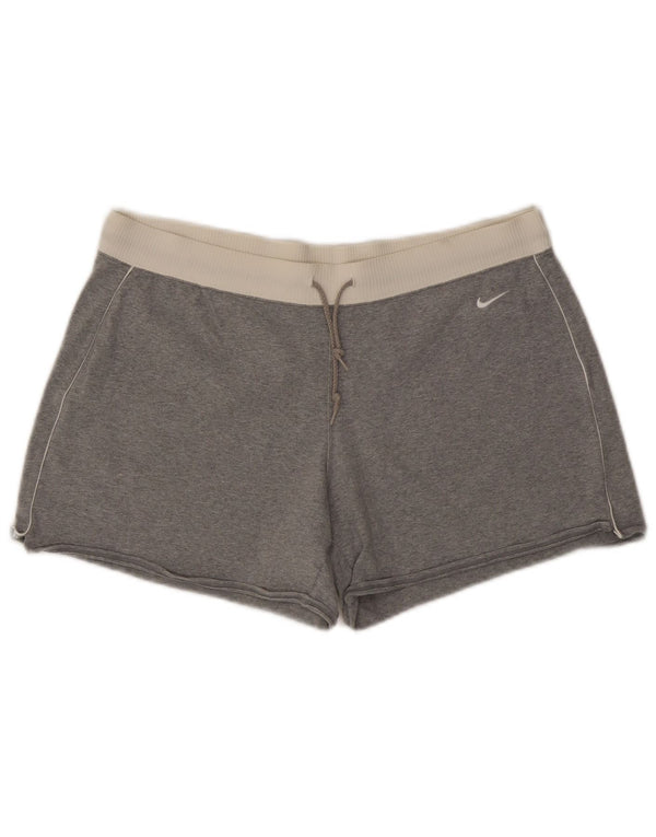 Shorts esportivos femininos Nike UK 16/18 XL cinza colorblock