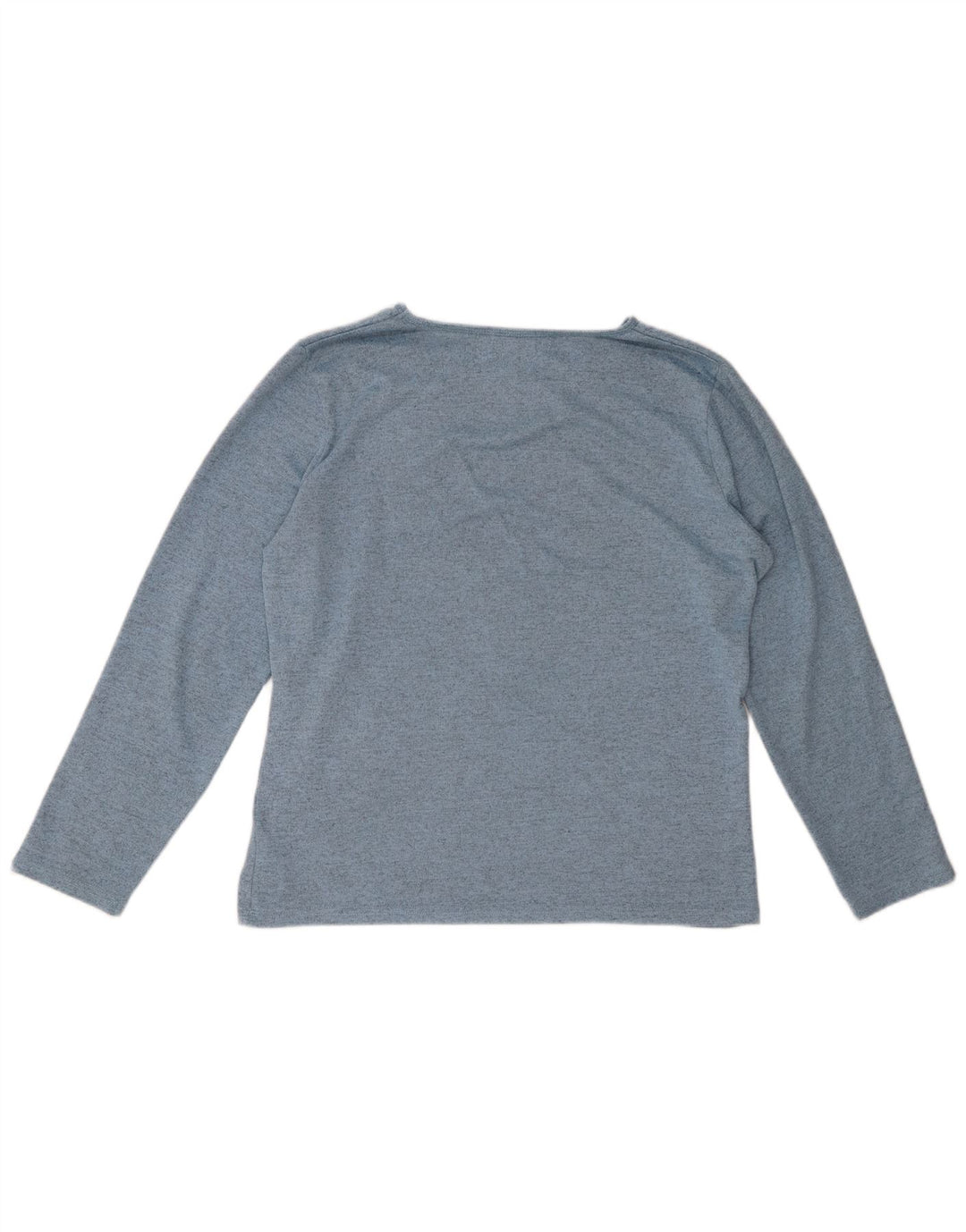 Top feminino Paco Boutique manga comprida UK 14 poliéster floral azul médio