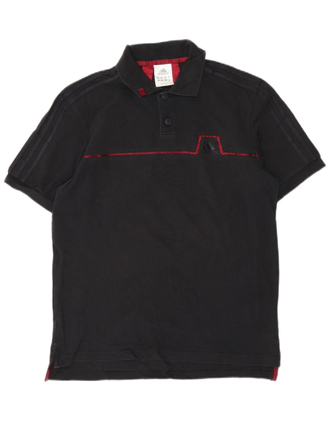 Camisa polo masculina Adidas médio algodão preto