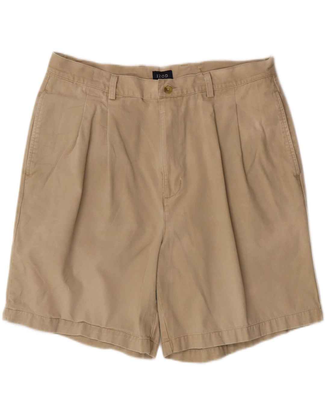 IZOD Mens Pegged Chino Shorts W38 XL Beige Cotton Vintage Izod and Second-Hand Izod from Messina Hembry 