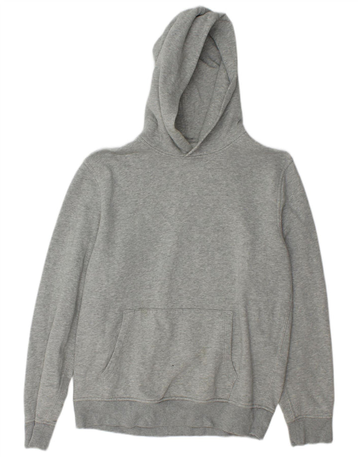 Suéter masculino com capuz Gap algodão manchado cinza médio