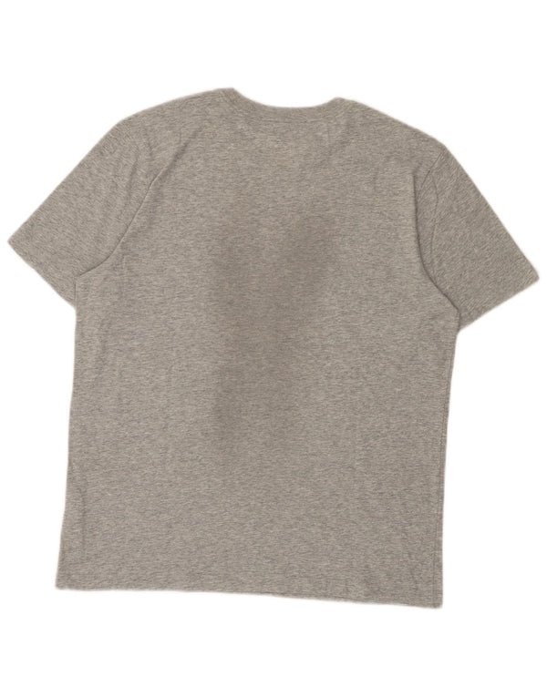 Camiseta Nike masculina Dri Fit Graphic Top cinza médio manchado de algodão