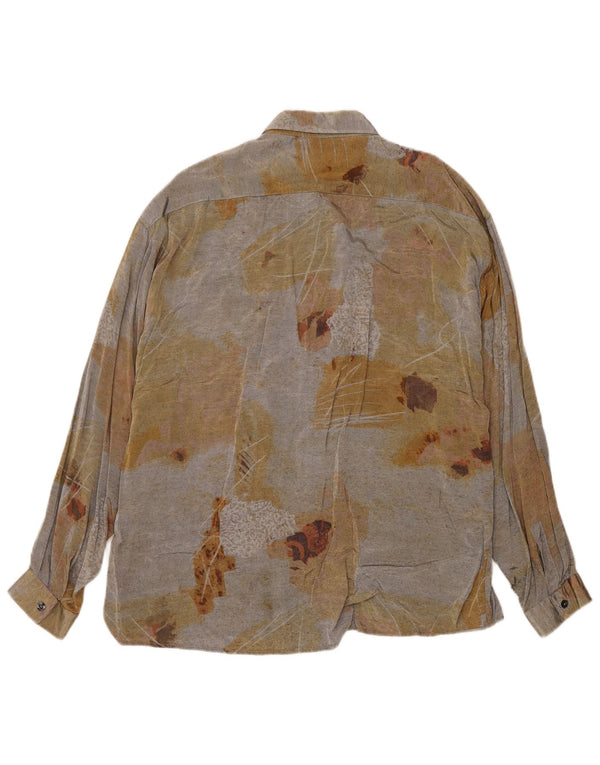 Camisa masculina com padrão abstrato Tipo'S XL cinza viscose