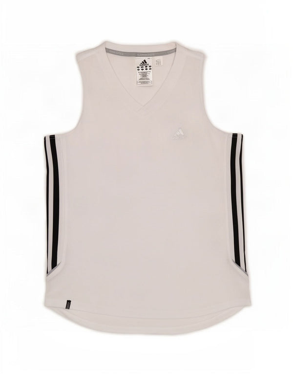 Adidas Womens Clima 365 Vest Top UK 12 Médio Branco Poliéster