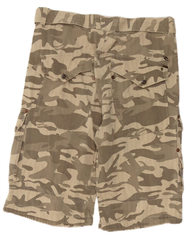 Shorts cargo masculino Rip Curl W36 grande algodão camuflado bege
