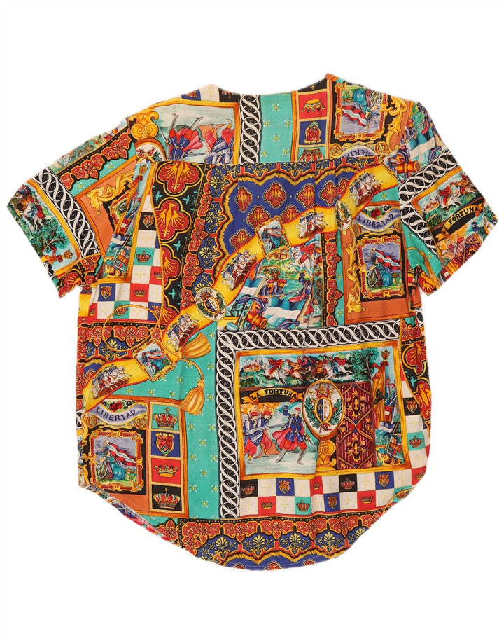 Blusa feminina Mas com estampa abstrata UK 20 2XL multicolorida