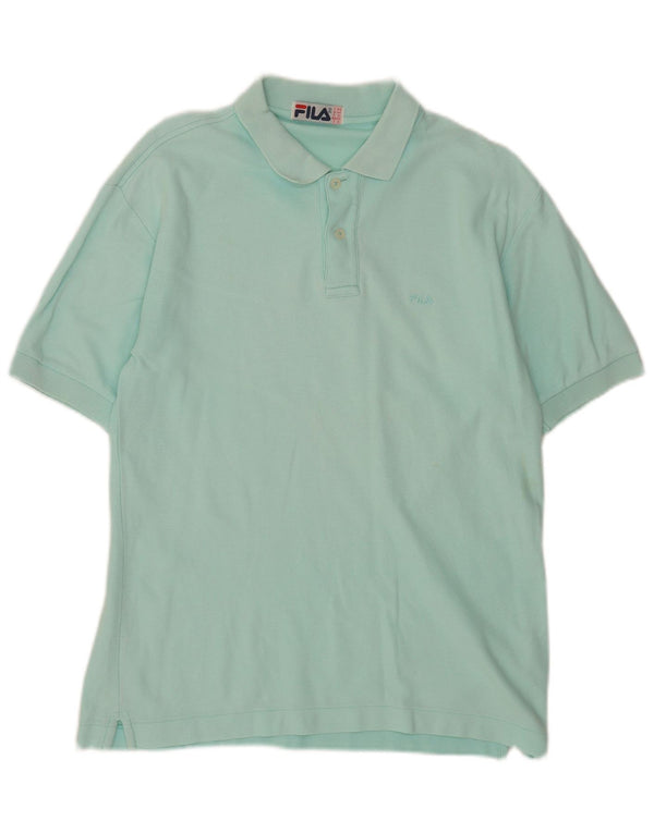 Camisa polo masculina Fila XS algodão turquesa