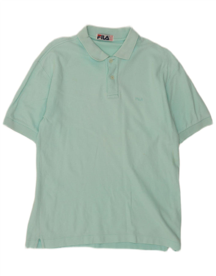 Camisa polo masculina Fila XS algodão turquesa