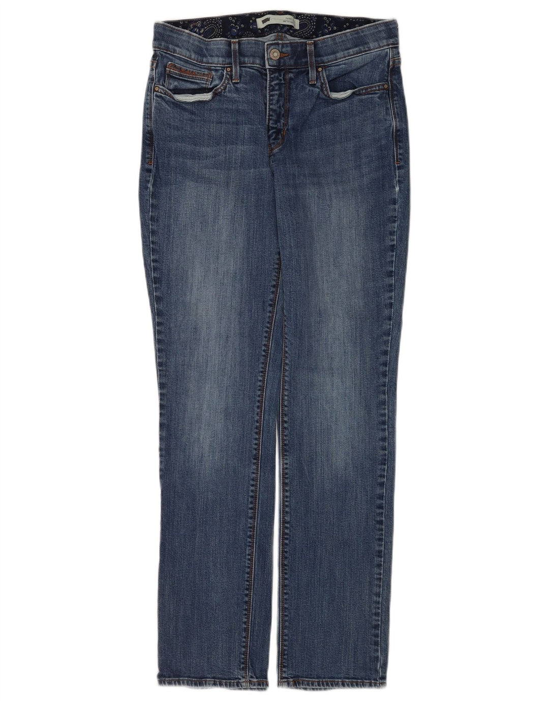 Calça jeans feminina Levi's 525 Straight US 10 grande W30 L32 azul