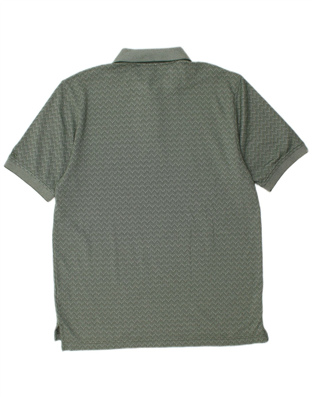 Camisa polo masculina Izod algodão Chevron verde médio