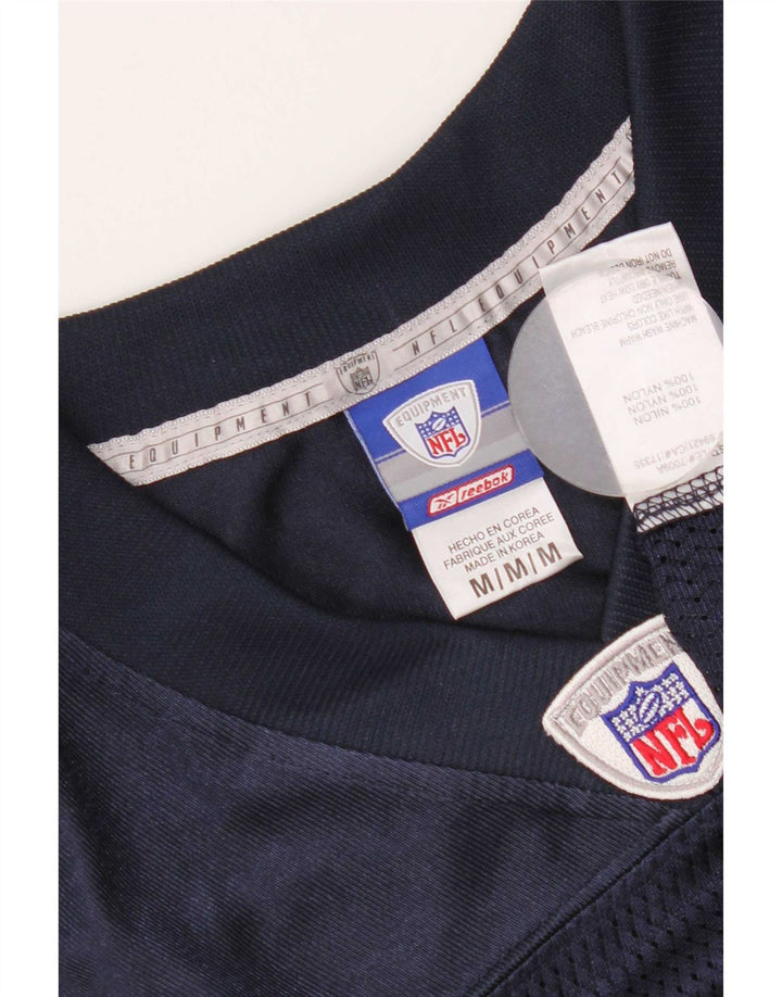 Reebok Mens NFL Graphic Jersey Top Médio Azul Marinho Nylon