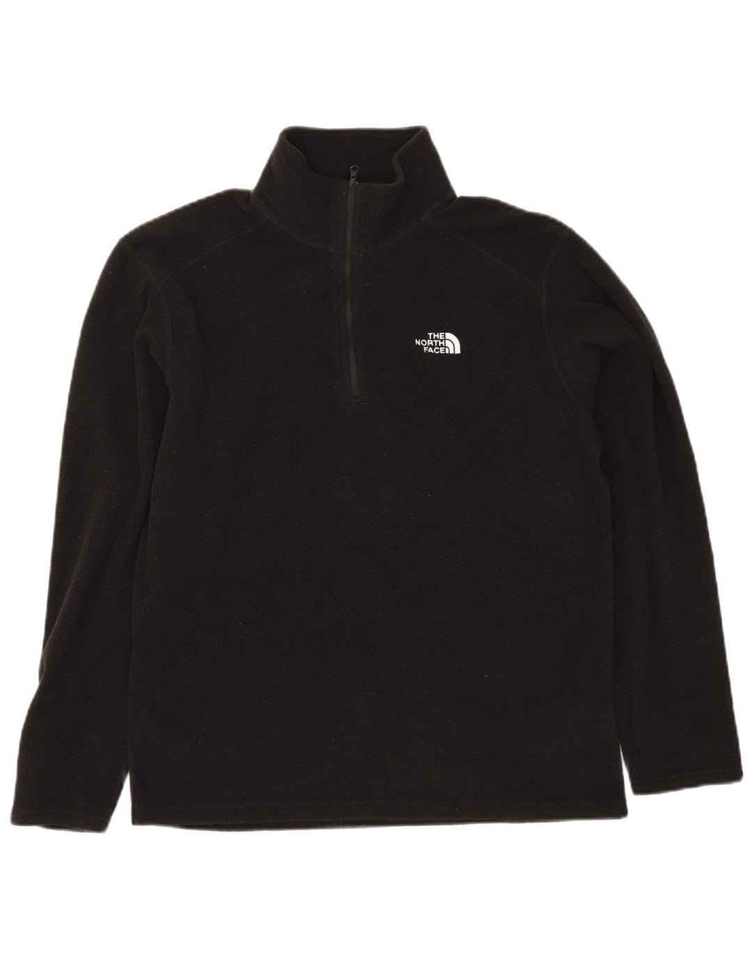 Suéter masculino The North Face com zíper e gola em lã, pequeno, preto, poliéster