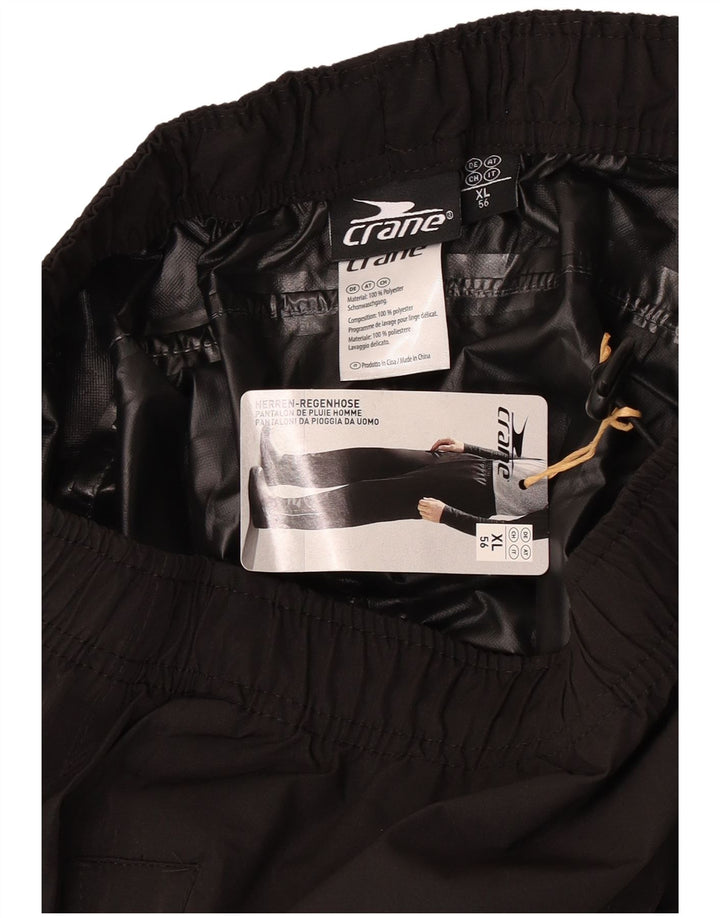 Calças impermeáveis masculinas Crane XL poliéster preto