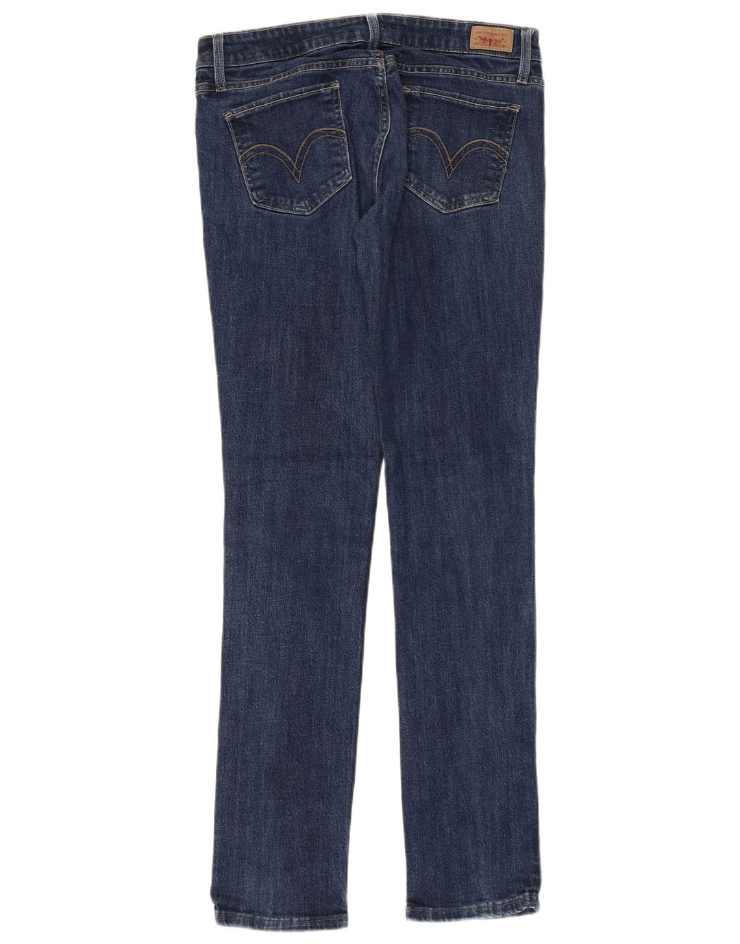 Calça jeans feminina Levi's 524 Super Low Skinny US 9 Médio W32 L31 Azul Algodão