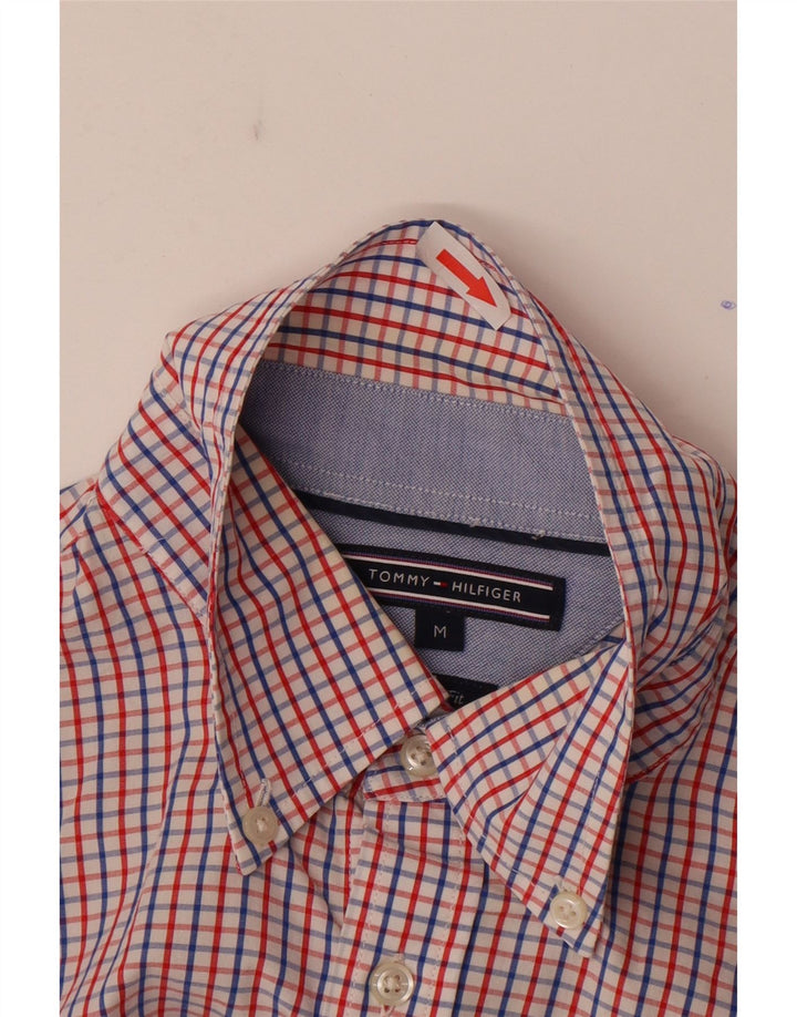 Camisa masculina Tommy Hilfiger Custom Fit média de algodão multicolorido