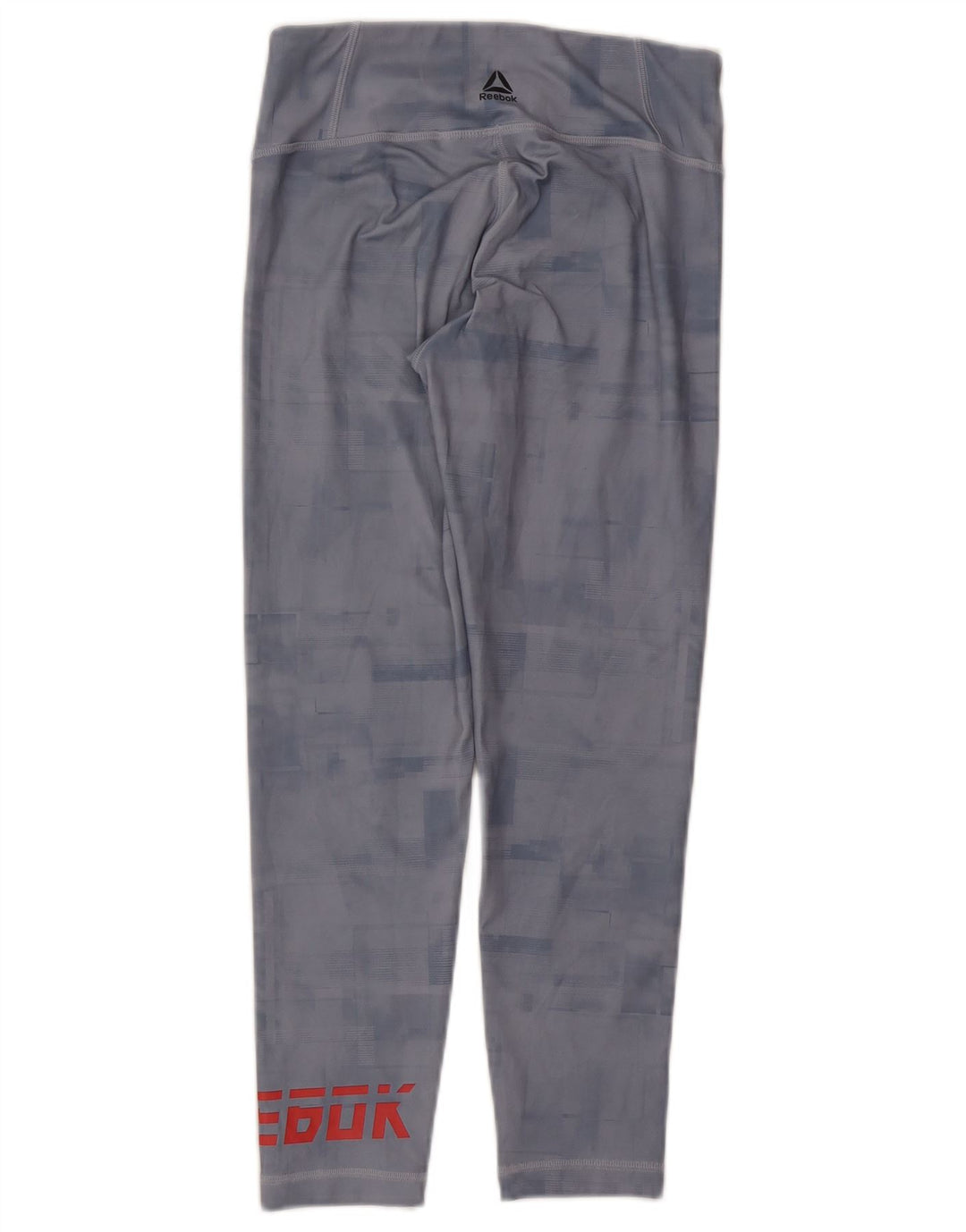 Leggings Reebok Graphic Crop Femininas UK 8/10 Pequeno Azul Poliéster