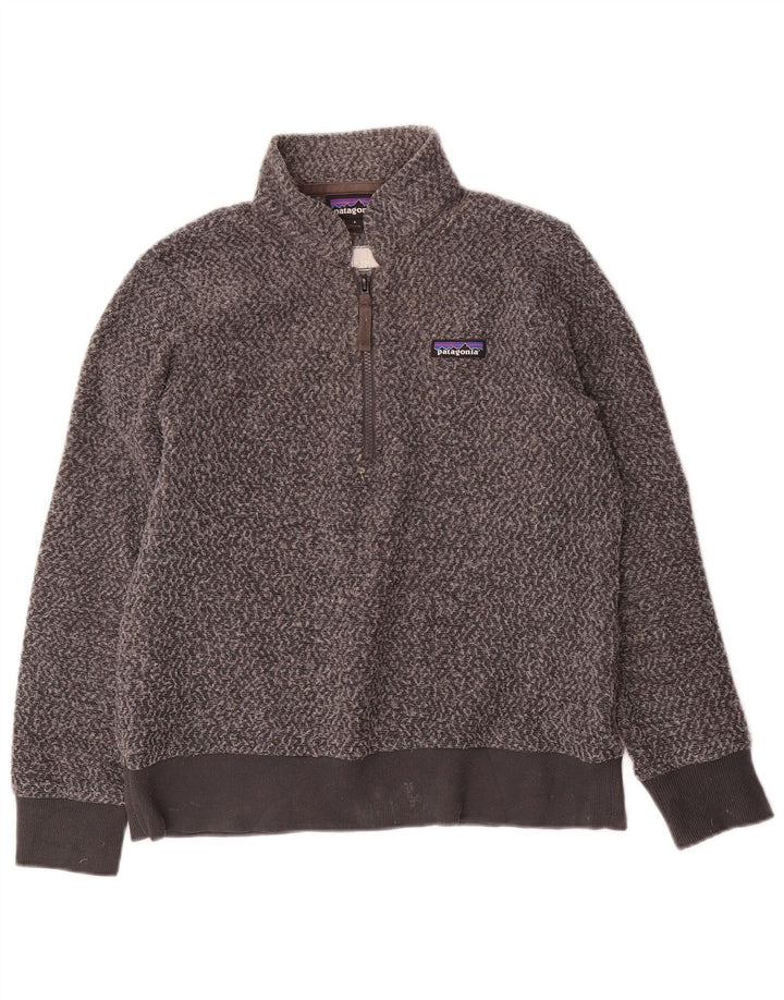 Suéter de lã feminino Patagonia UK 10 pequeno poliéster cinza