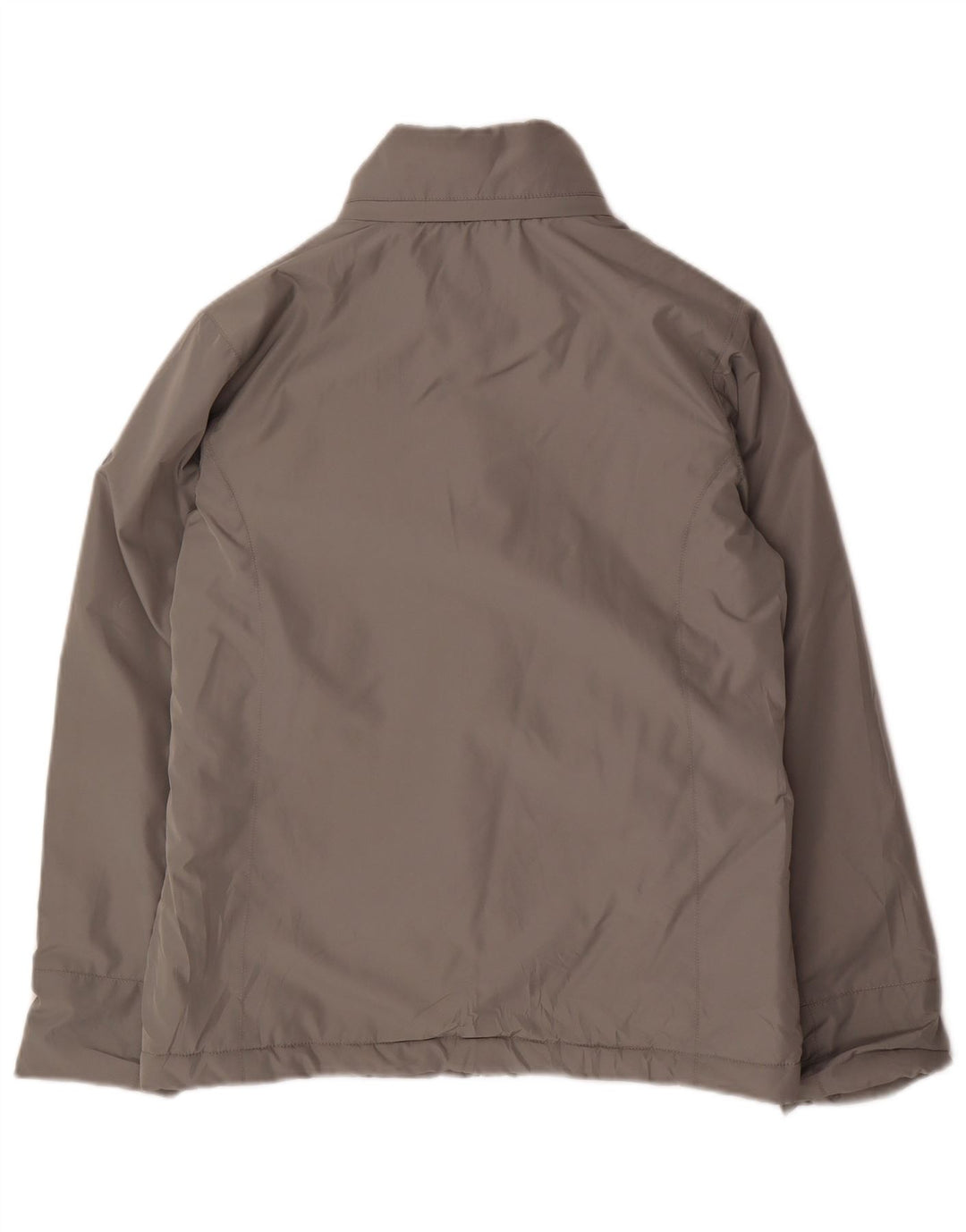 Jaqueta feminina acolchoada superdimensionada Champion UK 10 pequena cinza nylon
