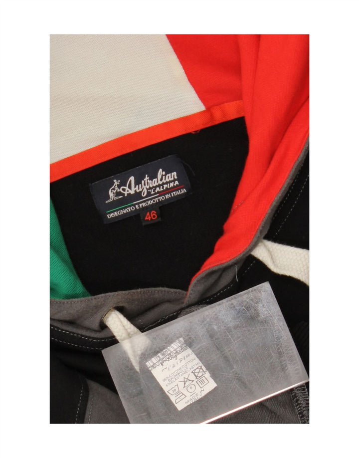 AUSTRALIAN L'ALPINA Womens Hoodie Jumper IT 46 Large Grey Colourblock Vintage AUSTRALIAN L'ALPINA and Second-Hand AUSTRALIAN L'ALPINA from Messina Hembry 