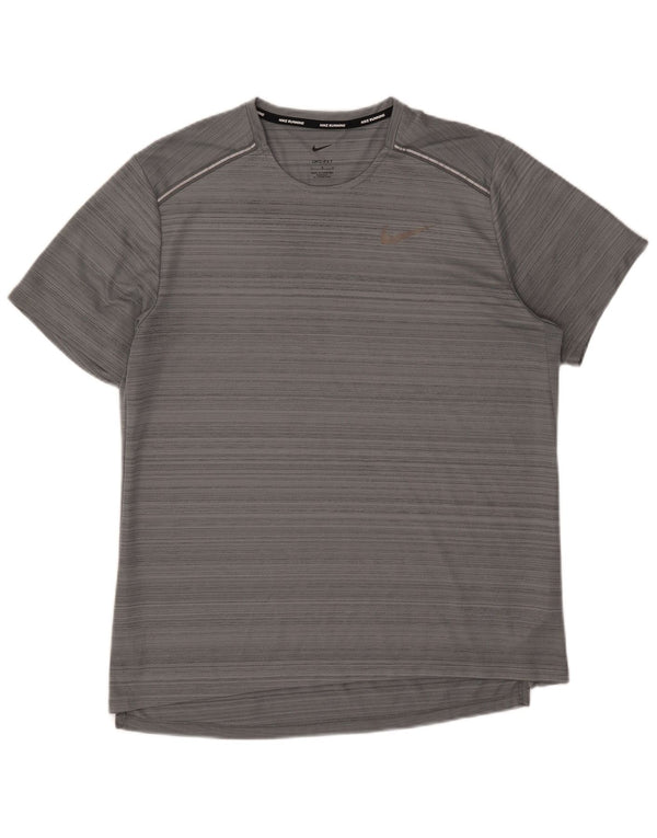 Camiseta Nike Masculina Dri Fit Top Grande Cinza Poliéster