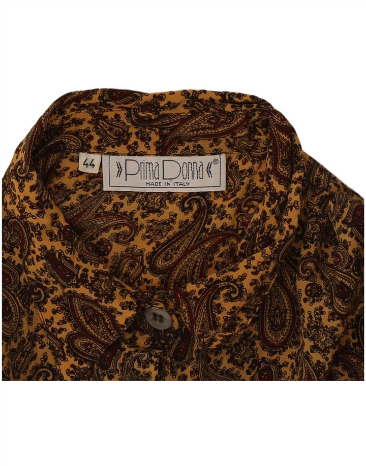 Blusa feminina PRIMA DONNA IT 44 marrom médio paisley