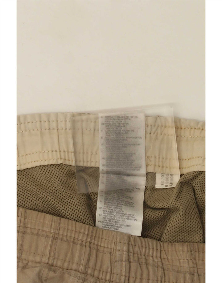 Shorts de natação masculino Adidas grande poliéster xadrez bege