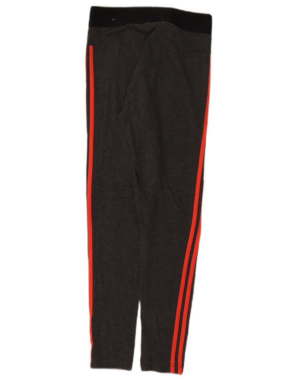 Leggings femininas Adidas UK 12/14 cinza médio colorblock algodão