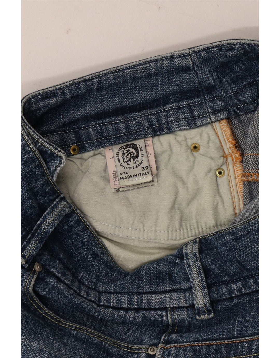 DIESEL Jeans retos femininos W29 L30 algodão azul