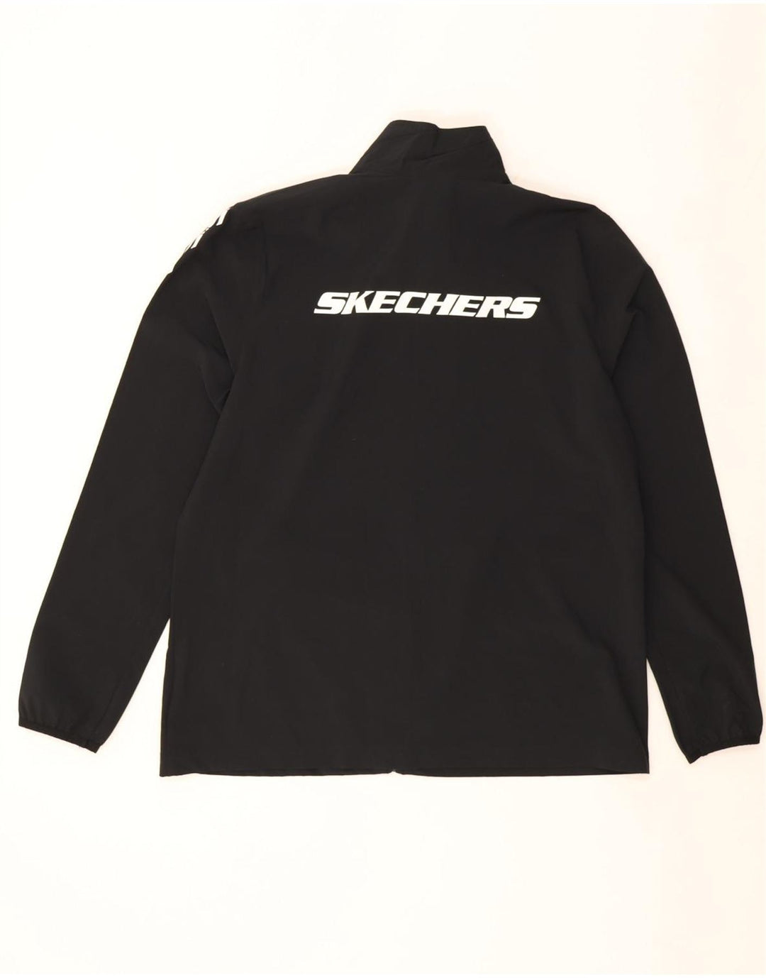 Skechers Mens Graphic Tracksuit Top Jaqueta Grande Poliéster Preto