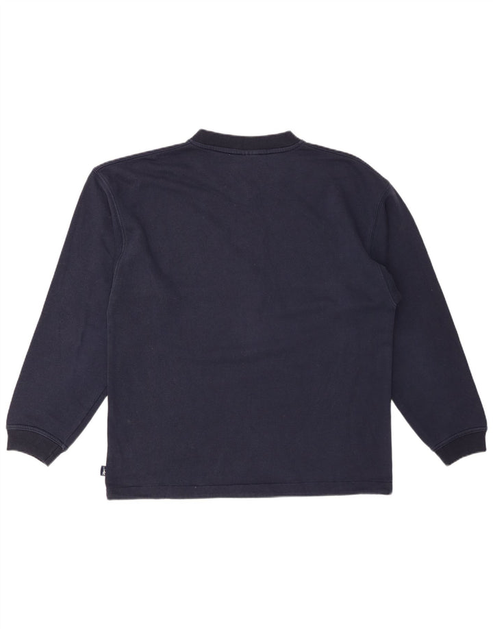 REEBOK moletom masculino jumper pequeno algodão azul marinho