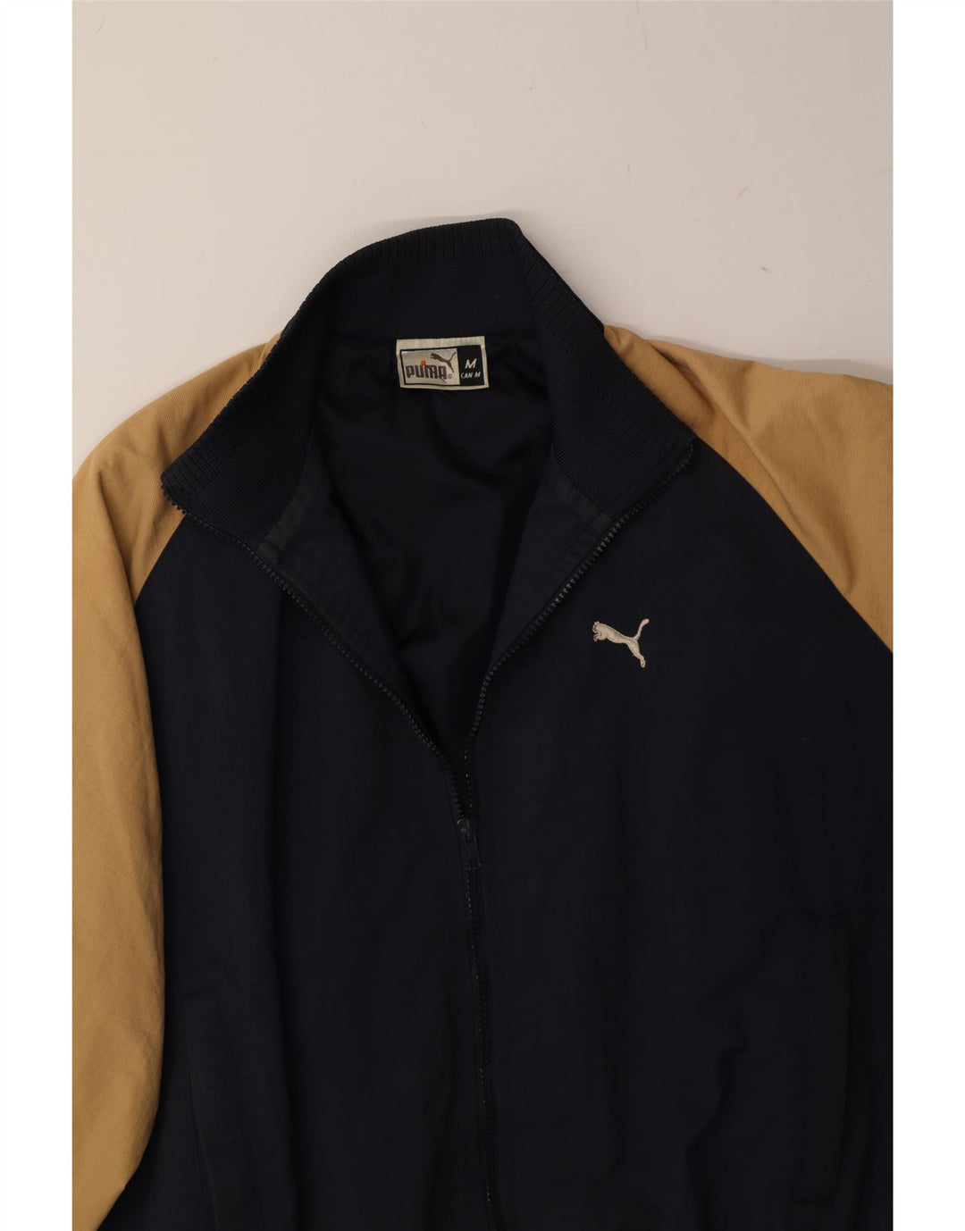Jaqueta PUMA masculina de agasalho médio azul marinho colorblock