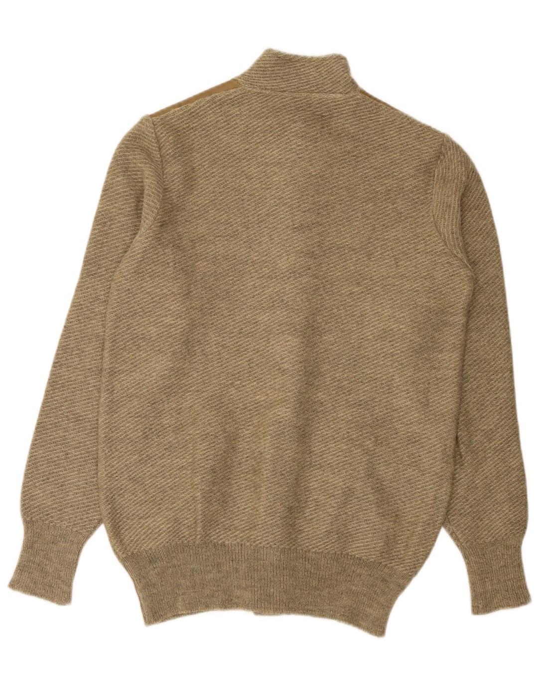 Suéter cardigã masculino VINTAGE médio bege
