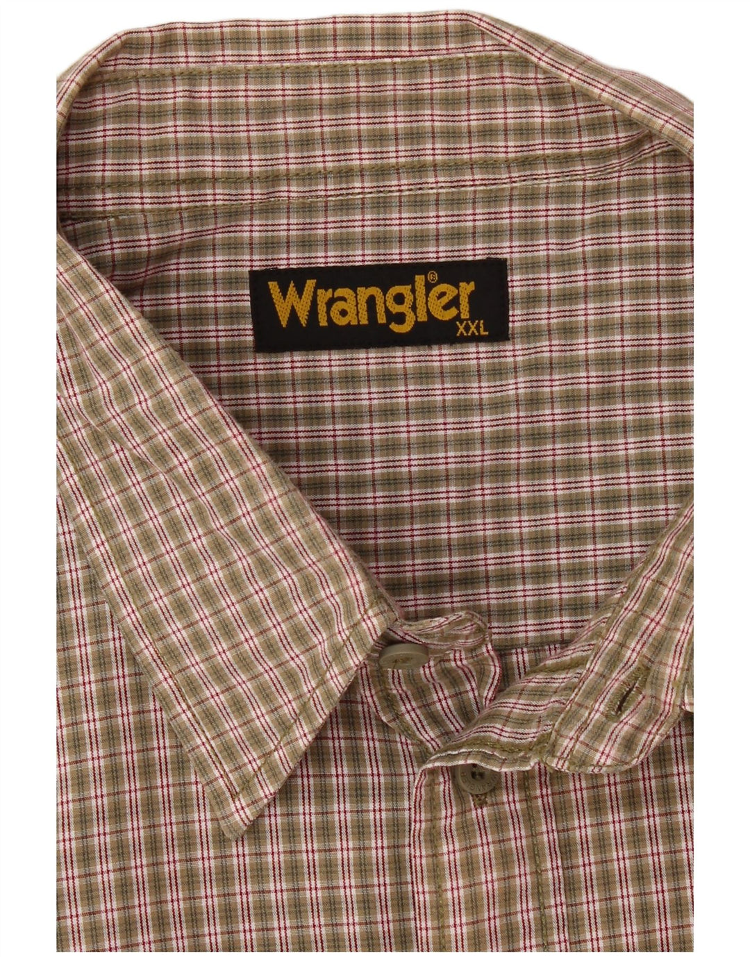 Camisa masculina de manga curta WRANGLER 2XL cáqui guingão