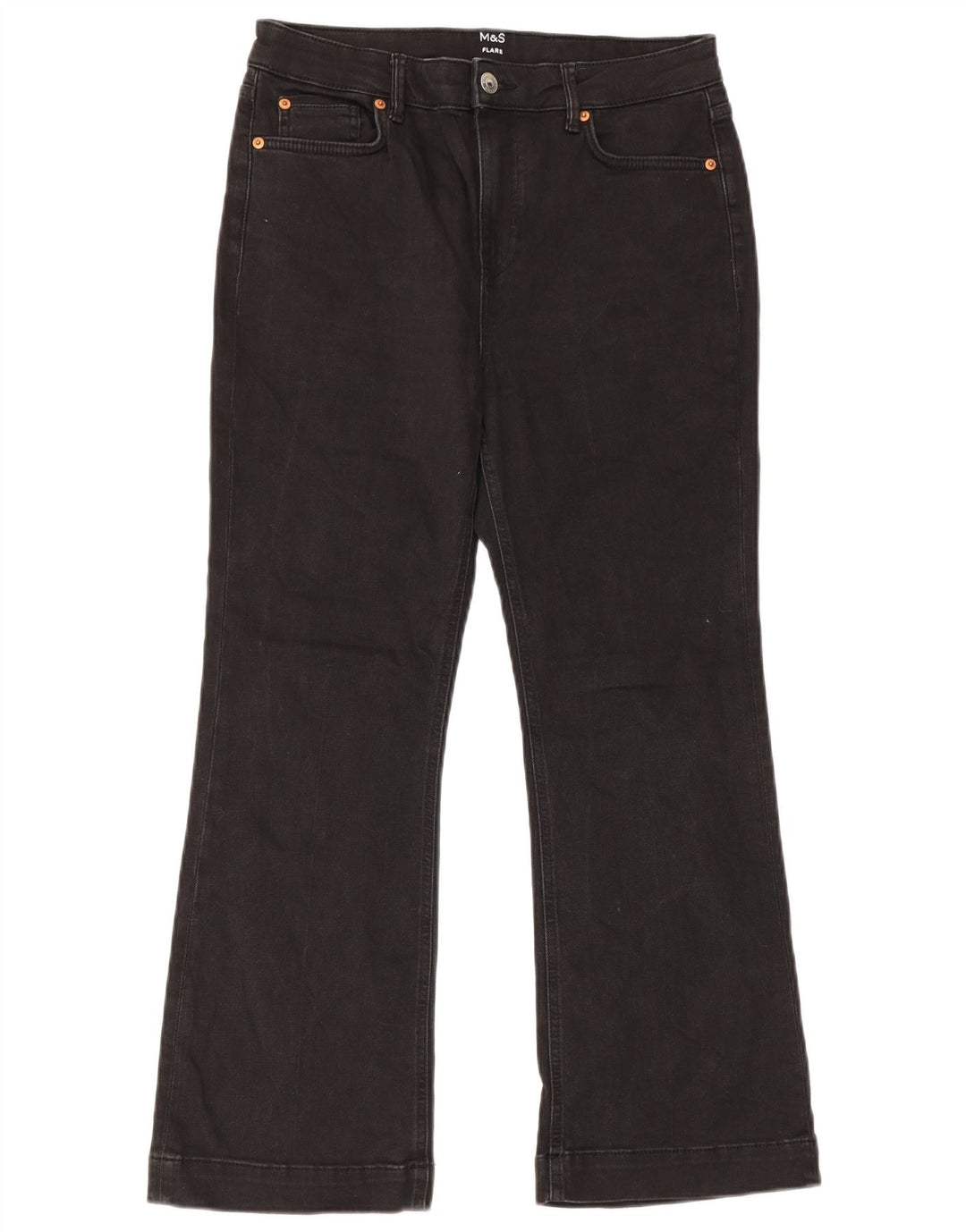 Calça Jeans Marks & Spencer Feminina UK 14 Grande W32 L27 Algodão Preto