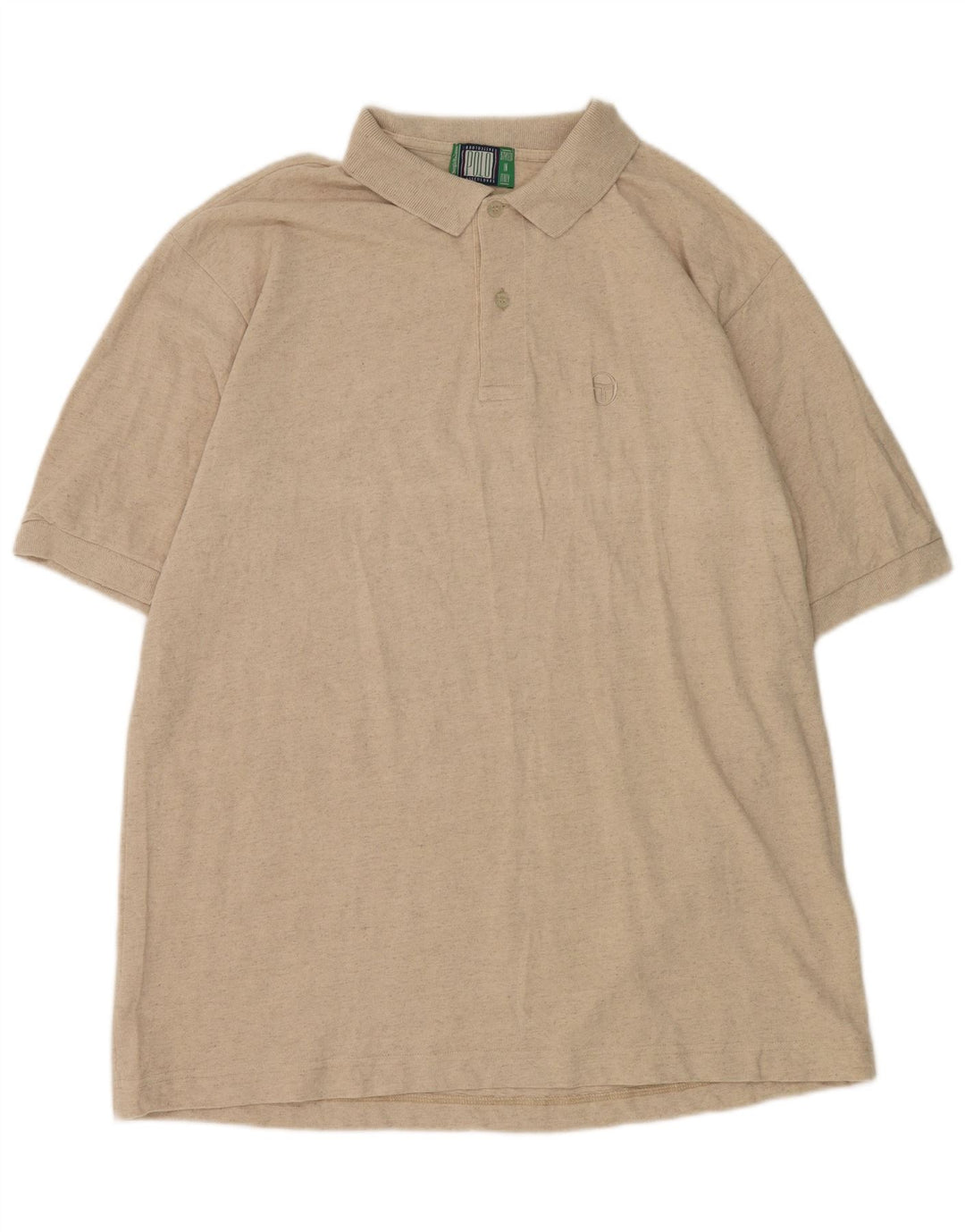 SERGIO TACCHINI Camisa polo masculina grande algodão bege