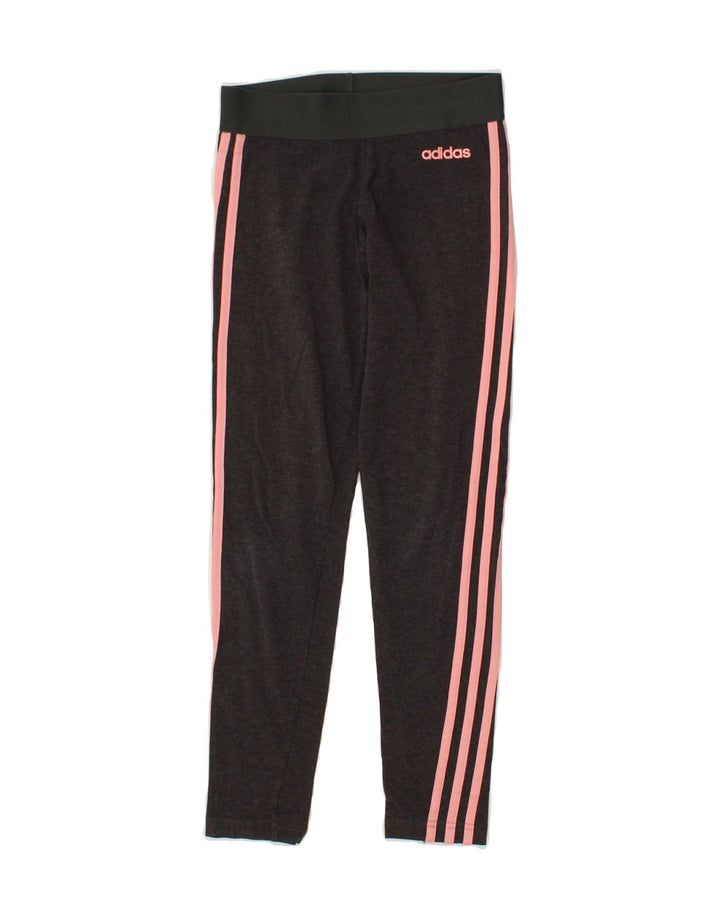 ADIDAS Womens Leggings UK 4/6 XS Grey Cotton Vintage Adidas and Second-Hand Adidas from Messina Hembry 