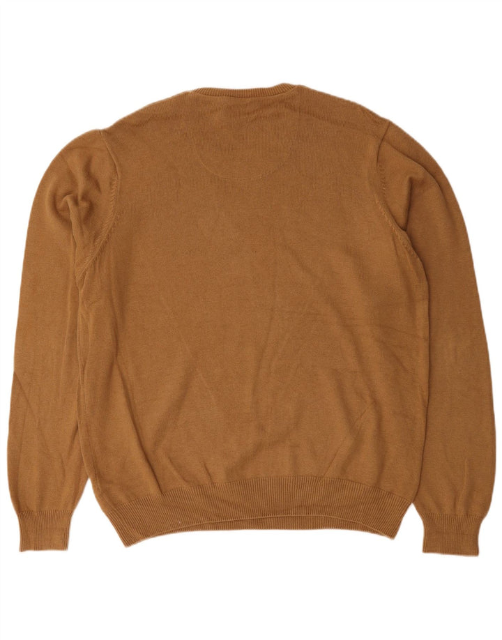 Suéter masculino Marks & Spencer Blue Harbor com gola redonda, grande bege