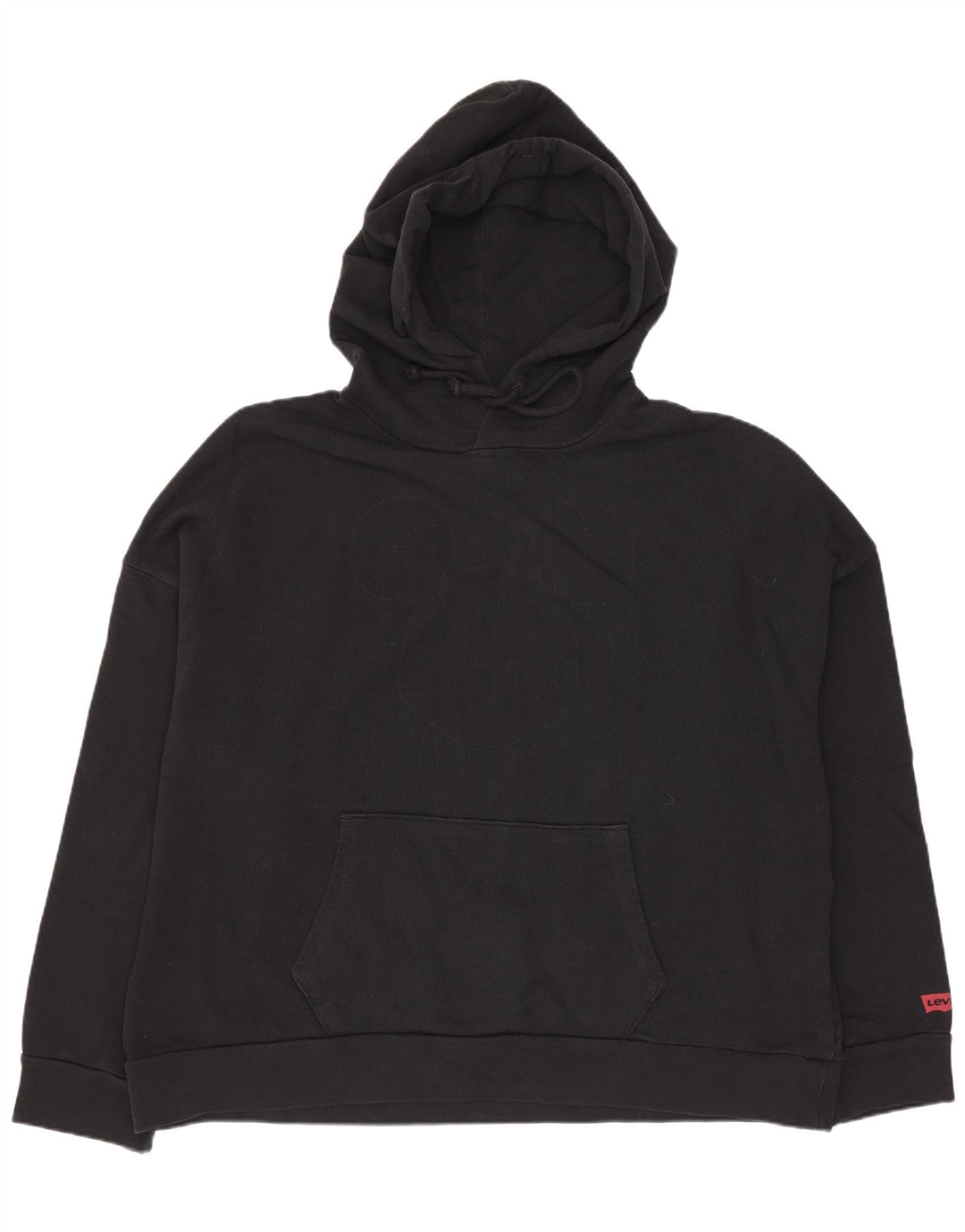 Suéter masculino com capuz oversized Levi's pequeno algodão preto