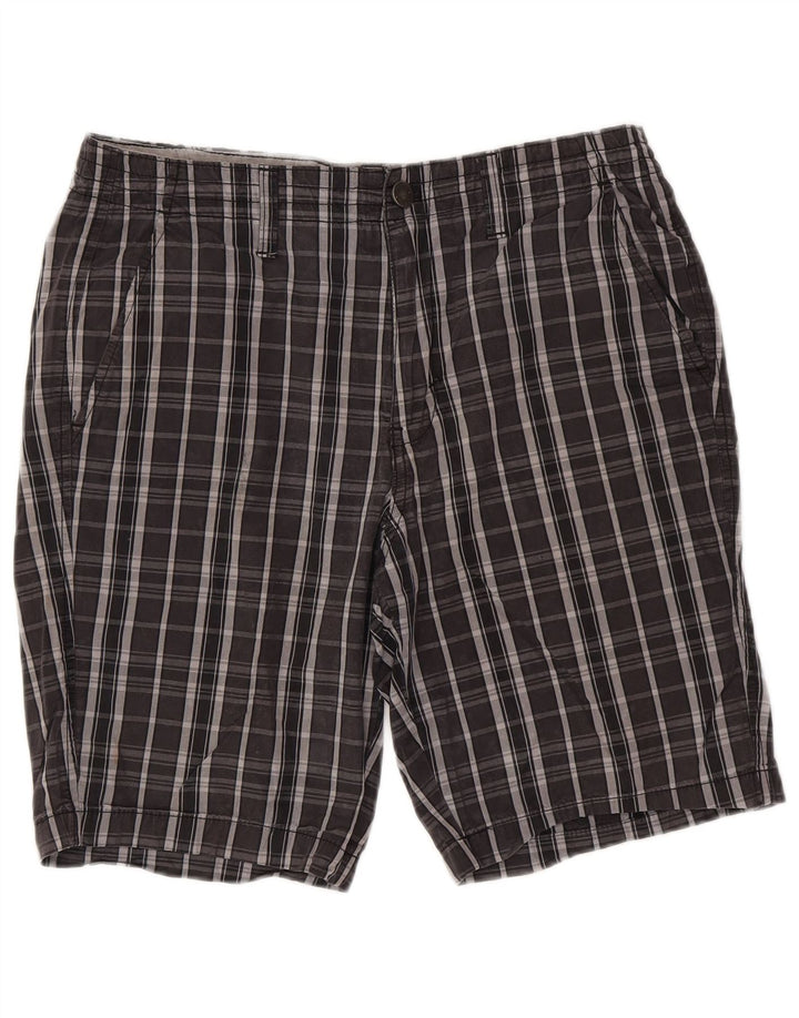 Shorts chino masculino CALVIN KLEIN W32 algodão xadrez médio preto