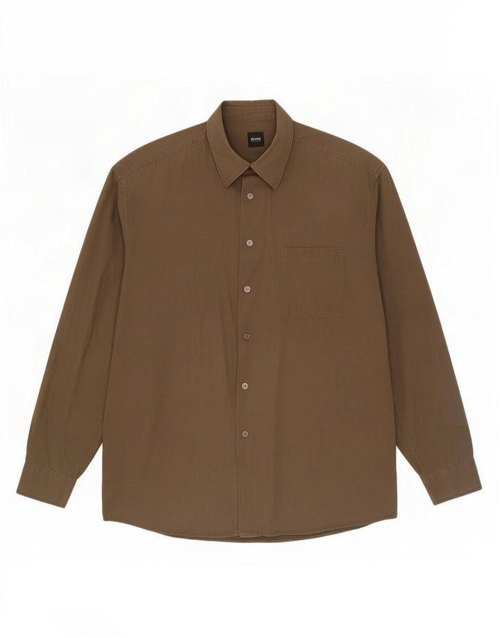 Camisa masculina Hugo Boss XL algodão cáqui