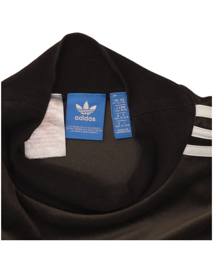 Adidas Meninas Velour Sweatshirt Jumper 11-12 Anos Cinzento Poliéster
