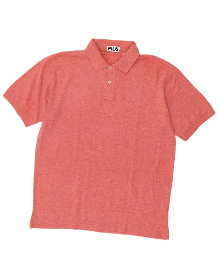 Camisa polo masculina Fila IT 50 algodão vermelho médio