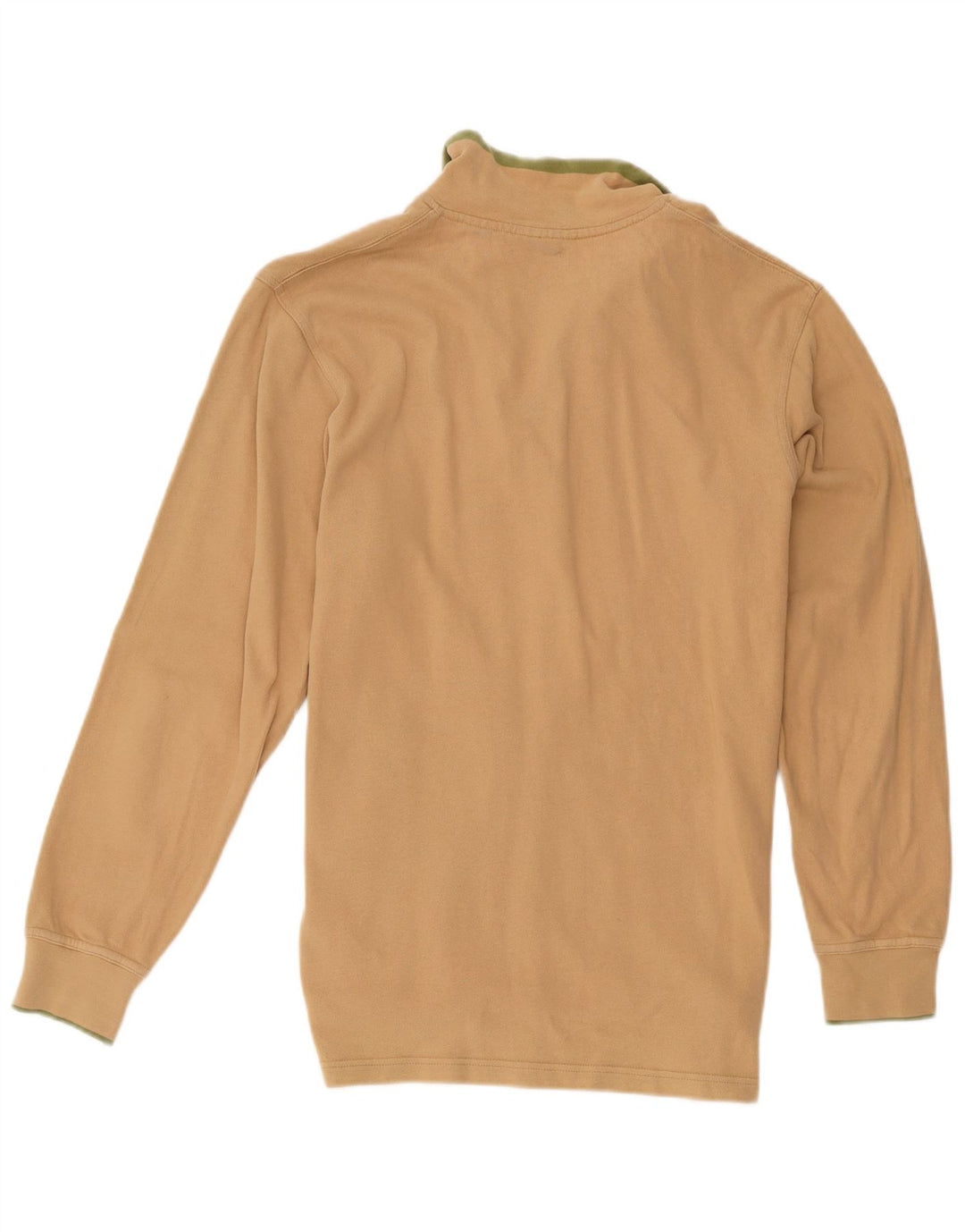 Moletom masculino Timberland com zíper e gola pequena de algodão bege