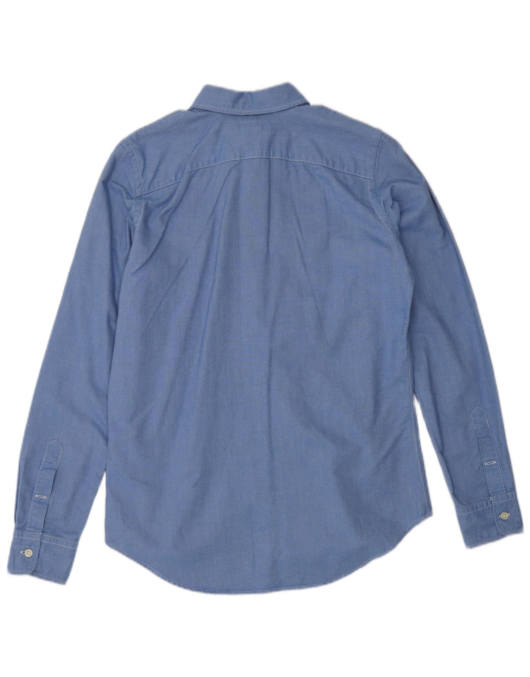 Camisa Slim Fit Feminina Ralph Lauren EUA 6 Algodão Azul Médio