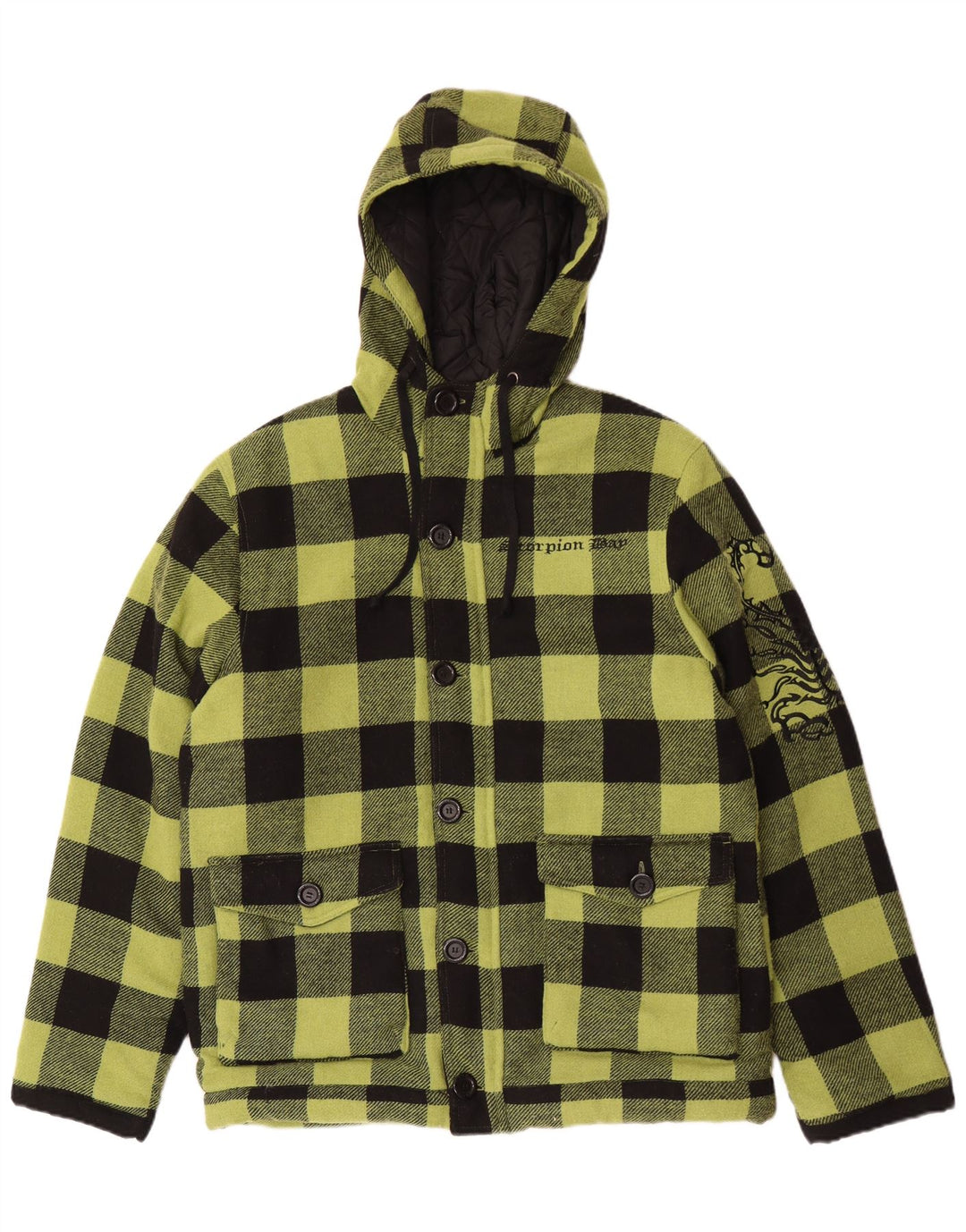 Jaqueta corta-vento masculina Scorpion Bay gráfica UK 40 grande verde guingão